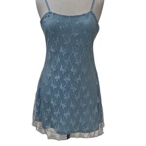 Elegant Blue Lace Chemise